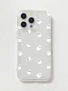 万圣节主题手机壳，可爱卡通幽灵透明气囊软保护套，适用于 17/17 Air/17 Pro/17 Pro Max、 13/15/16 Pro Max、 16、 14、 16 Plus、Galaxy - 彩色 - 查看 4