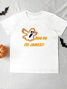 Customized Boys T-Shirt, Personalized Heart Design, Family Photo Printing, Interesting Graphics, Holiday Gift