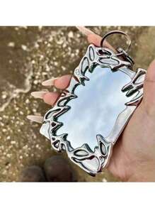 1PC Photocard Holder, Photocard Binder, Photocard Holder Keychain, Photo Card Holder, Keychain With Card, Plastic Photocard Holder Keychain, Silver Electroplate Photocard Holder, ID Card Holder School Supplies,Back To School