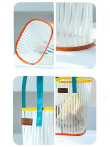 Transparent PVC Tote Bag, Waterproof Large Beach Bag, Clear Handbag, Makeup Bag, Shopping Bag, Jelly Bag, Gift Bag, Shoulder Bag, Party Bag, Wedding Birthday Party Gift Bag, Craft Tote Bag, Party Gift, Birthday Decor, Party Gift Decor, Wedding Decor, Party Supplies, Fashion Waterproof Bag Make Up Bag Makeup Pouch Cosmetic Bag Toiletry Bag Wash Bag Travel Essential Cruise Essential Vacation Essentials For Men Women Travel Containers Holiday Essential Gifts For Women - Multicolor - View 9