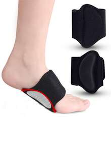 QKC 1 Pair/2 Pairs Arch Support Insoles, Suitable For Men And Women, With Silicone Pad, Sports Design Applicable For Shoes And Footwear, Gift Ideas