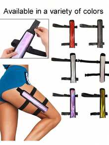 1PC Holographic Handheld Fan Pouch With Adjustable Strap,Fan Rave Holder,- Stylish Party Accessory For Women, Reflective Iridescent Design, Perfect For Christmas, Festivals, And Chinese Martial Arts Events,And Fan Holder & Thigh Holster Rave Accessories For Concert Festival Raves - Multicolor - View 2