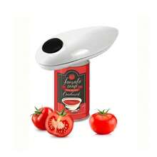 QuickSpin Cordless Electric Can Opener Battery Powered One Touch Auto Open No Manual Effort (Perfect For Kitchen & Camping) - White - View 2