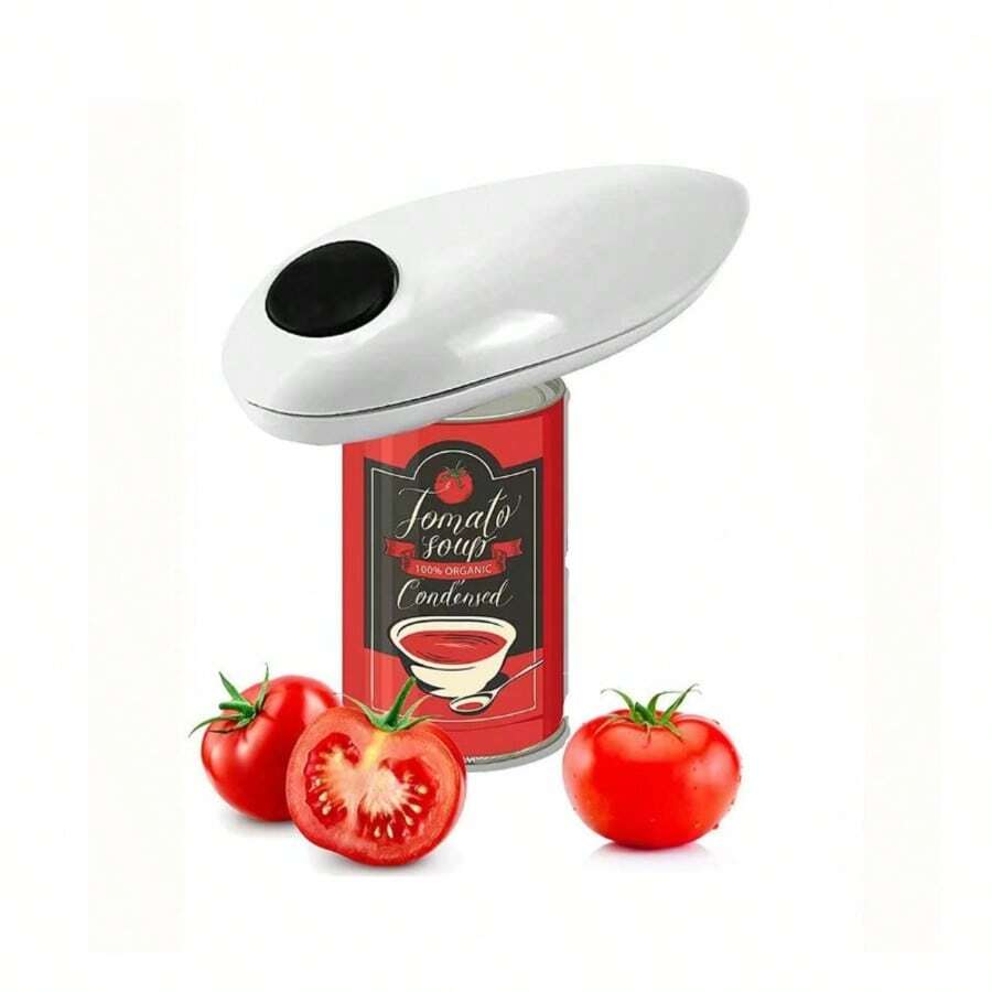 QuickSpin Cordless Electric Can Opener Battery Powered One Touch Auto Open No Manual Effort (Perfect For Kitchen & Camping)