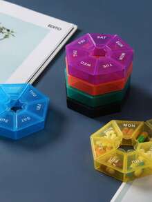 1 hộp đựng thuốc mini hình bát giác 7 ngăn, tiện dụng đựng thuốc 7 ngày, hộp đựng thuốc trong suốt nhiều màu sắc, hộp đựng thuốc du lịch, vật dụng cần thiết cho những người yêu thích sắp xếp thuốc. - Màu Hồng Tươi - Xem 6