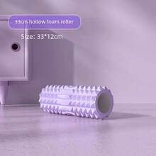 33厘米泡沫轴，新月形瑜伽普拉提按摩滚轴，双区家用，腿部肌肉放松器，EVA泡沫轴和手持按摩球 - 肌肉放松瑜伽套装 - 彩色 - 查看 21