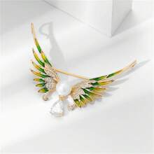 1pc Angel Wings Love Brooch Zinc Alloy Material Paint Craftsmanship Elegant Style Fashionable And Exquisite Suitable For Suits, Dresses, Daily Wear Accessories, Gifts For Friends And Family Birthday Parties