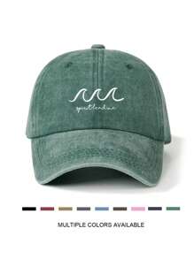 复古水洗“领导者激励我们”棒球帽 - 可调节、轻便、涤纶，适合户外活动和礼物，户外运动帽 | 复古风格帽子 | 轻便头饰