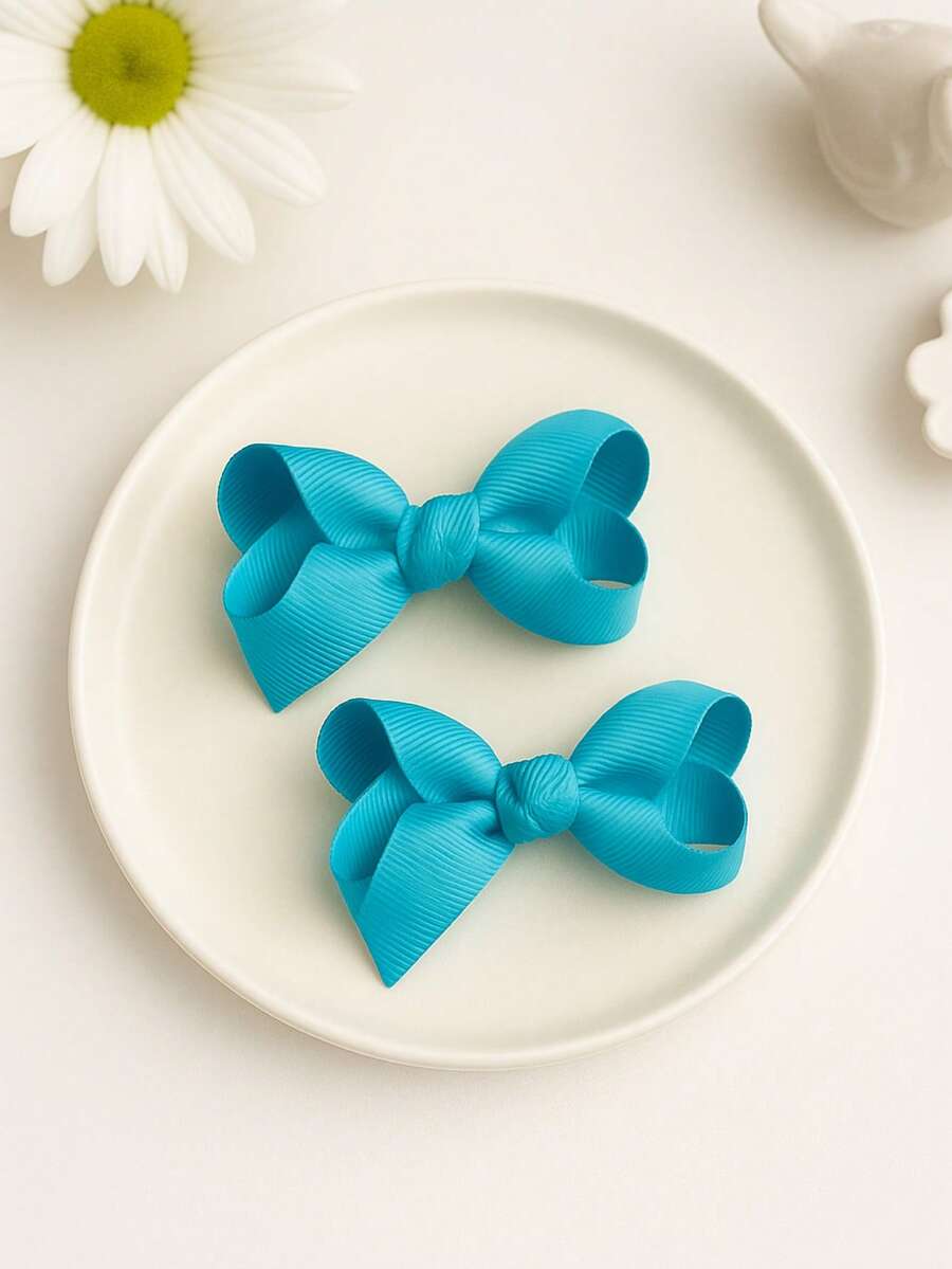 Kids Hair Accessories - Màu xanh bụi bặm - Xem 1