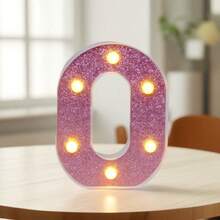1 个 16 厘米/6.3 英寸粉色发光字母点亮您的房间，电池供电的 LED 字母灯，数字灯标志，适用于儿童房装饰、婚礼、生日派对装饰灯、家居和房间装饰字母灯、字母照明夜灯、圣诞装饰字母灯 - 深粉紅色 - 查看 18
