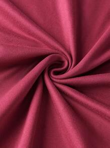 Men's Solid Color Drawstring Hooded Casual Tank Top - Burgundy - View 4