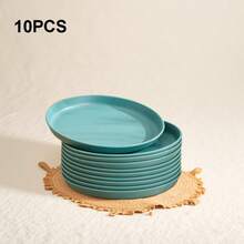 5/10pcs 5.9 Inch (Approx. 15cm) Appetizer Plates, Lightweight PP Dishware, Durable Reusable Plastic Plates/Trays For Salad, Dessert, Cake, Suitable For Graduation/Birthday/Singles Party, Wedding, Outdoor Picnic, Kitchen, Dorm, Microwave And Dishwasher Friendly,School Supplies - Multicolor - View 19