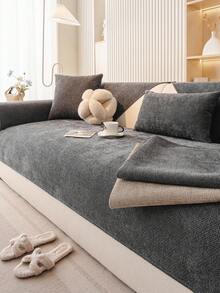 1 件四季沙发垫套，现代简约防滑沙发座垫，防水防尘可洗沙发套，柔软防褪色，宠物友好，适合 L 型沙发和 1/2/3/4 座沙发 - 深灰色 - 查看 7