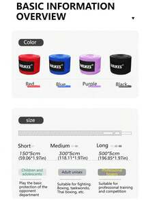 AOLIKES 1 对 1.5/3/5 米拳击绷带运动绑带散打跆拳道综合格斗手套护手带拳击运动绷带 - 彩色 - 查看 2