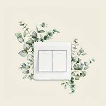 1/3/5 piezas Pegatinas de pared de interruptor con diseño de hojas de plantas verdes sencillas, decoración de pared de plantas verdes, calcomanías decorativas de interruptor, decoración del hogar fresca y verde, diseños de plantas verdes en varios estilos, patrón floral autoadhesivo, fácil de aplicar, adecuado para baño y decoración del hogar