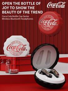 Coca Cola سماعات الأذن اللاسلكية T13 بتصميم نصف داخلي الأذن | مشغل ديناميكي مقاس 13 ملم | إلغاء الضوضاء الذكية ENC | بلوتوث 5.4 | بطارية طويلة الأمد 15 ساعة | تحكم باللمس | شحن سريع متطور USB-C