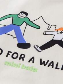 mini bala 男童工装卫衣套装 2025 秋季长袖 + 裤子 - 乳白 - 查看 7