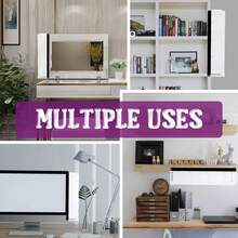 Office Desk Accessories: Monitor Stand, Notepad, Computer Message Board, Office Supplies, Unisex Computer Memo Holder With Functional Area, Home Office Essential,For School Supplies,Back To School - Transparent - View 6