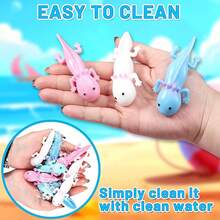 5/10/20/30/48 件装墨西哥蝾螈派对礼品，橡胶墨西哥蝾螈弹弓新奇玩具派对用品，蝾螈动物感官玩具，儿童减压玩具生日装饰，款式和颜色随机 - 彩色 - 查看 8