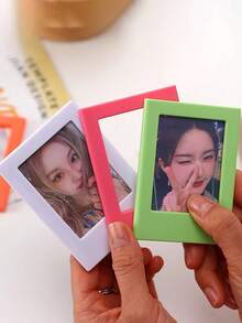 1pc Refrigerator Magnet, 3-Inch Photo Frame, DIY Foldable Magnetic Plate, 3-Inch Magnetic Display Frame, Mini Card Magnetic Photo Frame, Suitable For School Supplies, Back To School Season - Multicolor - View 9