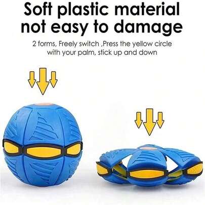 1pc Bouncing Transforming Ball, Party Game Gift, UFO Flying Ball, Outdoor Garden Beach Sports, Suitable For Halloween/Christmas/Thanksgiving Adult Party Games - Stress Relief Ball