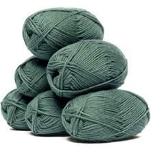 6 Rollen weiche Milchbaumwoll Garn Skeins je 25 Gramm Milchgarn zum Häkeln & Stricken, einfarbige Strickgarne zum Weben von Garn, gehäkeltes Garn Bastelmaterial für DIY Handwerke, Spinnen