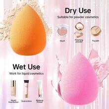 10 Pcs Perfect Makeup Sponge Set Blender Flawless For Liquid, Multi-Colored Beauty Makeup Sponges,Makeup Sponge, Super-Soft Foam Easily Blends Foundations, Powders & Creams, Reusable, Washable, Streak Free Application, Vegan, Cruelty Free - 預設 - 查看 5