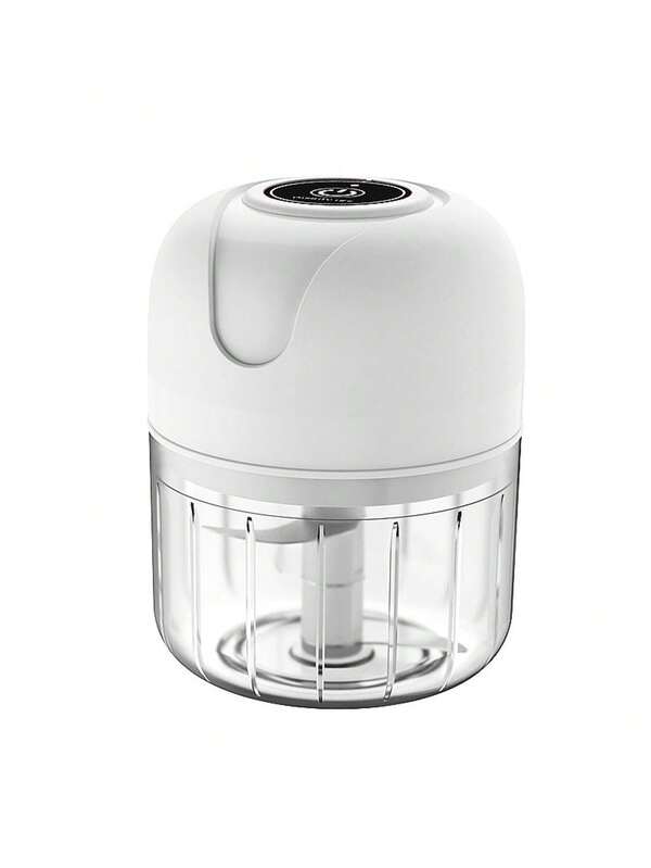 Mini Processador Elétrico e Manual de Alimentos – Triturador e Moedor Para Alho/ Cebola/ Temperos/ Frutas e Legumes / Portátil e Fácil de Usar na Cozinha