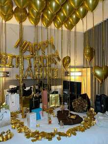 بالون لاتكس ذهبي مخصص مع رقم عيد الميلاد وحروف عبارة "عيد ميلاد سعيد" باللغة الإنجليزية، مقاس 32 بوصة، مناسب لديكور حفلات عيد الميلاد، الزفاف، استحمام الطفل، عيد الحب، حفلات عصابة العروس، حفلات عيد ميلاد بموضوع الفيونكة، ديكور خطوبة العروس، ديكور عيد الميلاد، السنة الجديدة، استحمام الطفل، التخرج، الخطوبة، ديكور حفلات الزفاف.