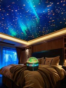 [Magical Galaxy Projector] 14 Effects Galaxy Star Projector, Northern Lights LED Atmosphere Projection Lamp Aurora Borealis Starry Sky Projector, For Room Home Decorations, Home Theater, Gift Decoration, Magical Projection Lamp Gifts, Holiday Party