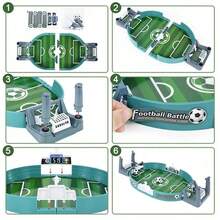 2-Sets Desktop Football Games, Two Person Football Table, Interaction/Partner Interaction, Ice Breaking Games, Party Games - Green - View 2