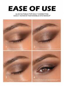 HANDAIYAN 9-Color Eyeshadow Palette, Earth Tone, Shimmery, Multi-Purpose Eyeshadow Palette, Suitable For Halloween, Christmas Makeup Parties, Autumn/Winter, Campus Essential, Vacation, Travel, Camping And Other Occasions - Multicolor - View 7