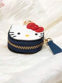 Cute Cartoon Keychain, High Quality PU Leather Bag Charm Accessory, 3D Bow, Cute Gift For Ladies, Birthday Christmas Party Gift, Suitable For Purse, Accessory Storage