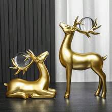 Um Par, Bola de Cristal Rena Geradora de Dinheiro, Rena Fofa sob a Árvore de Natal, Decoração de Lareira, Decoração de Casa, Decoração para Quarto, Escritório e Sala de Estar, Presente de Aniversário, Decoração de Natal, Presente de Véspera de Natal