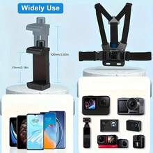 6pcs  Action Camera Accessory Kit - Versatile All-In-One Set - Waterproof, Adjustable Phone Clip Mount For GoPro, Osmo & More - Đen 6 cái - Xem 7