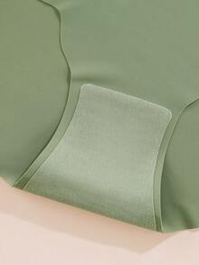 Aofeiqike 6件套欧美无缝冰丝女士内裤，波浪纹，透气，适合运动和瑜伽，中腰三角裤，纯色短裤，多巴胺三角裤，可爱又舒适 - 彩色 - 查看 6