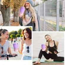 1 Piece, 304 Stainless Steel Double Wall Insulated Coffee Cup, 17OZ - Leak Proof, Easy To Carry, Perfect For Outdoor Camping, Travel, Sports, Fitness, Car Use - Perfect Gift For Valentine's Day, Mother's Day, Father's Day, Thanksgiving, Christmas, Family Travel Coffee Cup