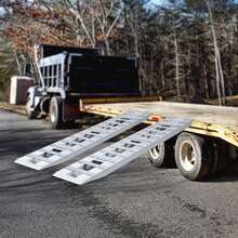 Truck Car Auto Trailer Ramps, 2pcs Aluminum Trailer Ramps, Loading Ramps , Aluminum Trailer Ramps - 6800 Lbs Load Capacity, Non-Slip Surface, Set Of 2, Ideal For ATVs, Motorcycles, And Lawnmowers - Silver - View 6