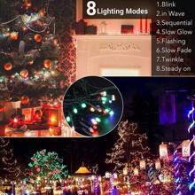 Solar LED String Lights For Outdoor Garden Decoration, Solar Fairy Lights 5m/7m/12m/22m & 20/50/100/200 LEDs,Waterproof IP65 With Twinkling 8 Lighting Modes,Solar-Powered Light String With Light Sensor Control For Christmas ,Party ,Halloween, Camping , Wedding, Plant Pot, Garden Decorations (White/Multicolor/Warm White/Purple)