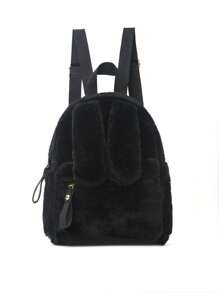 1pc Cute Rabbit Kids Backpack, Plush Kawaii Girls Backpack, Kindergarten Elementary School School Bag, Outdoor Travel, Daily Commuting, Hiking And Vacation, Holiday Gift