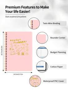Trees 1pc Budget Plan - Monthly Finance Organizer With Expense Tracking Notes Designed To Effectively Manage Your Money, Undated Financial Plan/Ledger, Ready To Start - A5 Size,School Supplies,Back To School