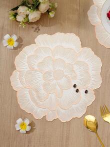 2-6pcs Gold Peony Placemats, Romantic Rose Minimalist Waterproof PVC Vase Mats, Washable, Easy To Clean, Wipe-Able, Non-Slip, Heat-Resistant, For Room Decor, Dining Table, Home Decor, Suitable For Holidays, Parties, Birthdays, Weddings And Dinners - Multicolor - View 12