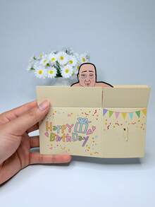 1 Thiệp chúc mừng sinh nhật vui nhộn - Thiết kế nhân vật 3D hình người đàn ông hói hài hước với bóng bay hình trái tim và giấy màu, kèm theo không gian viết thư và phong bì, Thích hợp cho sinh nhật, kỷ niệm, Ngày của Mẹ, Ngày của Cha, trang trí nhà cửa và thiệp mời dự tiệc, thiệp quà tặng, thiệp chúc mừng 3D nhiều màu sắc, đồ dùng học tập, trở lại trường - Nhiều màu - Xem 5
