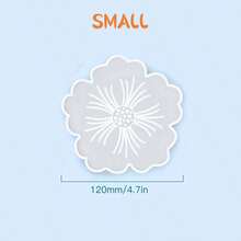1 Pc Resin Tray Mold And Coaster Molds Large/ Small For Resin Casting, Flower Shape Epoxy Resin Casting Molds For DIY, Home Decoration - White - View 10