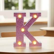 1 个 16 厘米/6.3 英寸粉色发光字母点亮您的房间，电池供电的 LED 字母灯，数字灯标志，适用于儿童房装饰、婚礼、生日派对装饰灯、家居和房间装饰字母灯、字母照明夜灯、圣诞装饰字母灯 - 深粉紅色 - 查看 21