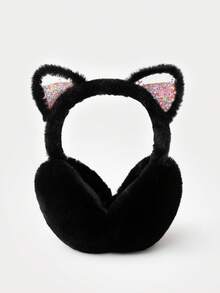 قطعة واحدة من أذرع القطة والنجمة الخماسية من القماش المخملي، إكسسوار شتوي دافئ للنساء