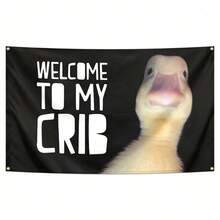 Welcome To My Crib Flag Funny Flags For Room Man Cave Wall Flag With Brass Grommets For College Dorm Room Decor,Outdoor,Parties(3ft*2ft) - Multicolor - View 14