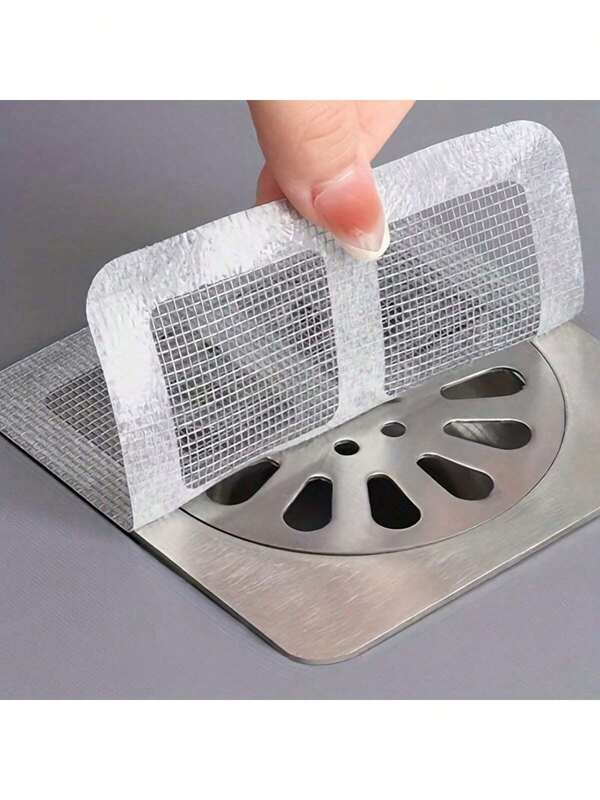 1/10/50pcs,Floor Drain Stickers, Anti-Clogging Drain Filters, Shower And Bathtub Hair Traps, Easy-To-Install Drain Filter Stickers, And Disposable Drain Covers For Kitchen Sinks And Laundry Rooms To Effectively Block Hair And Prevent Bugs