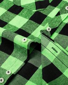 2025 Best Alimens & Gentle Men's Button Down Regular Fit Long Sleeve Plaid Flannel Casual Shirts - 綠黑色 - 查看 4