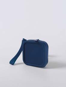 1 Piece Of Silicone Square Bag, Portable Cosmetic Bag, Change Purse, Data Cable, Jewelry Storage Bag, Lipstick Bag, Practical And Large Capacity, Can Hold Skin Care, Makeup, Toiletries, Digital Storage, Etc. Comfortable Wide Handle, Easy To Carry, Suitable For Home, Work, And Travel.